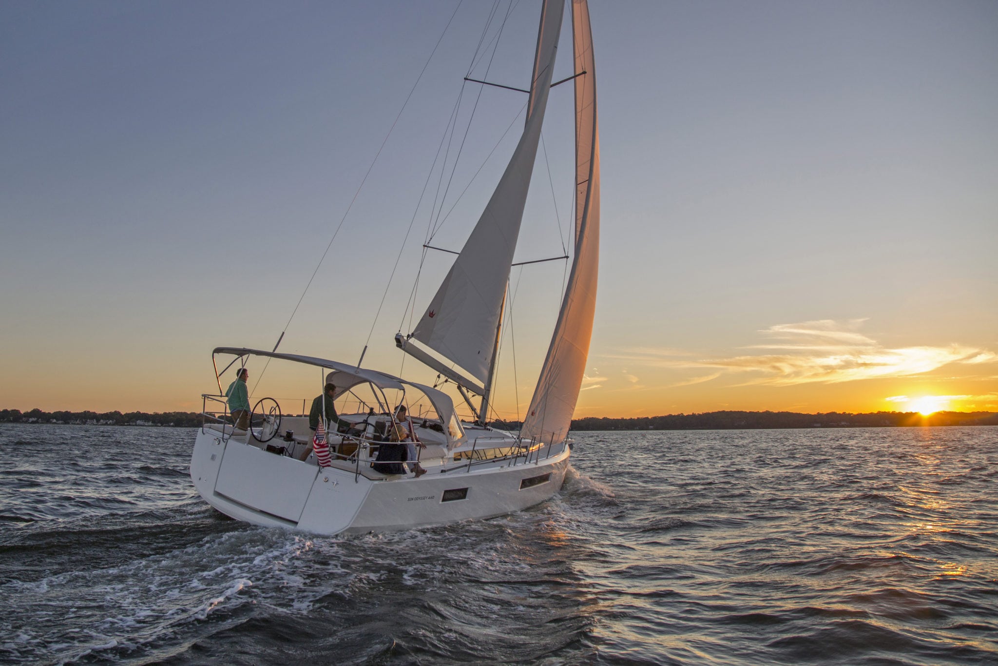 Sailboat sailing in Door County Sailboat sailing in Door County